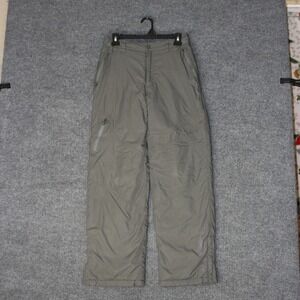 LL Bean Snow Pants Womens 16 Gray Insulated Cargo Nylon Hiking Gorpcore